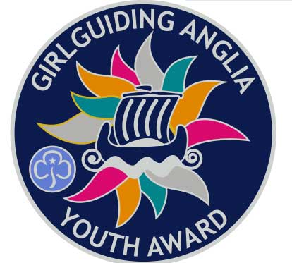 Anglia youth award brooch with ship in the center
