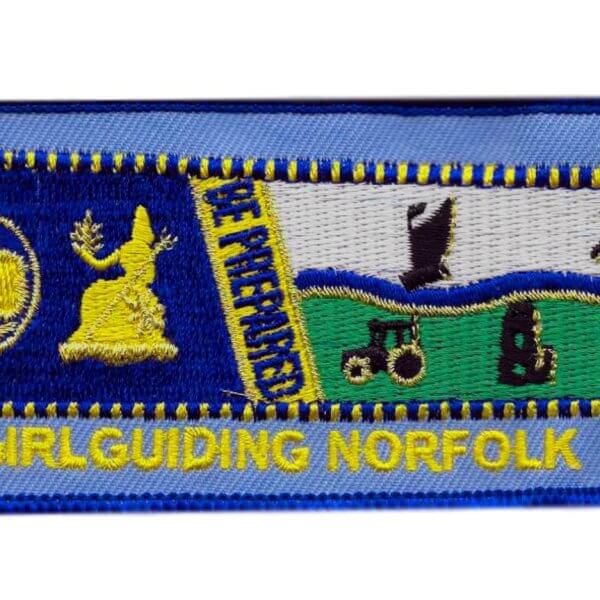 NORFOLK COUNTY STANDARD WOVEN BADGE Girlguiding Anglia