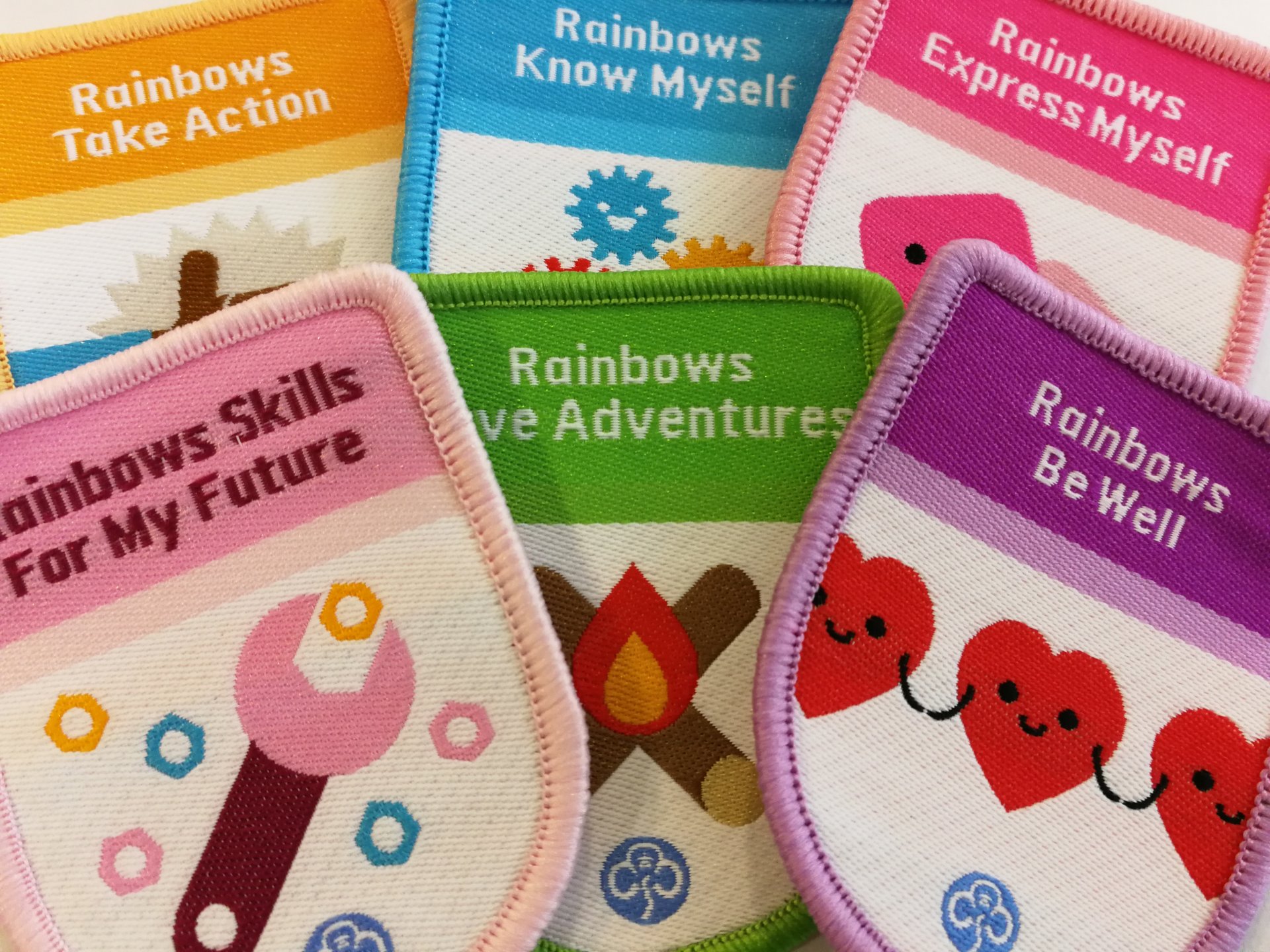 RAINBOW THEME AWARD BADGES Girlguiding Anglia