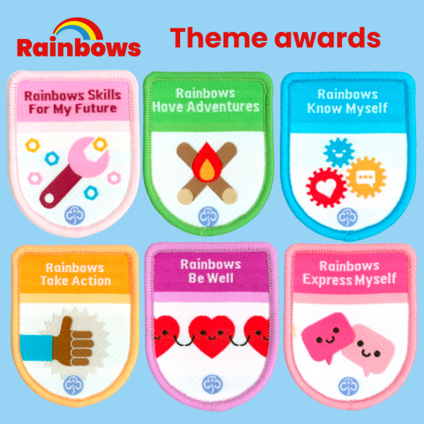 Rainbow theme award badges