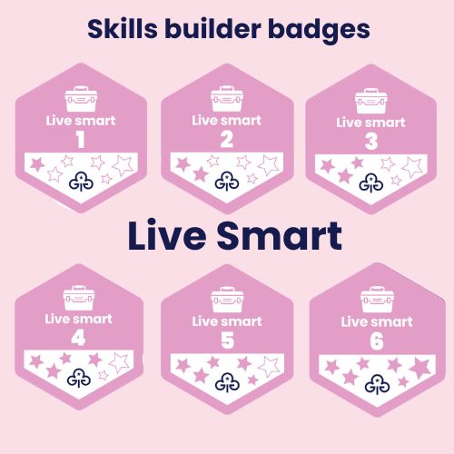 Skills builder woven badges - live smart