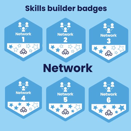 Skills builder woven badges - network