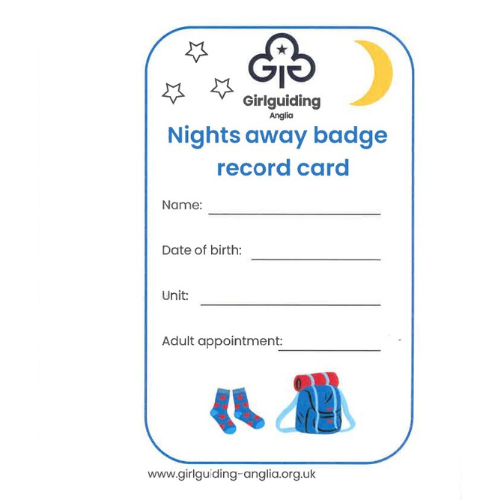 image relating to Anglia Nights Away Record Card