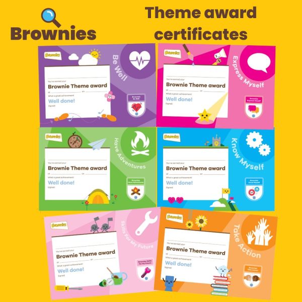 Brownies theme award certificates
