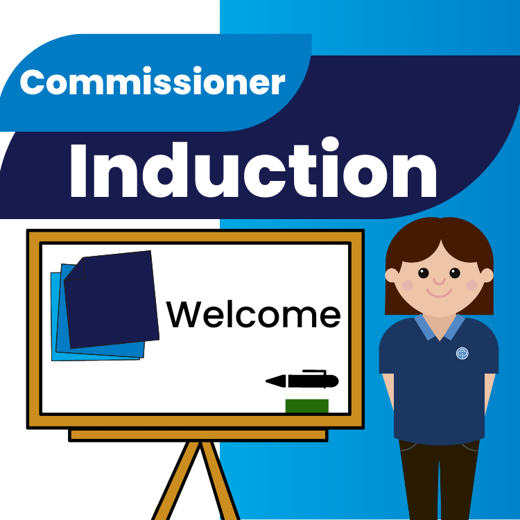 An image showing a leader welcoming you to the commissioner induction training.