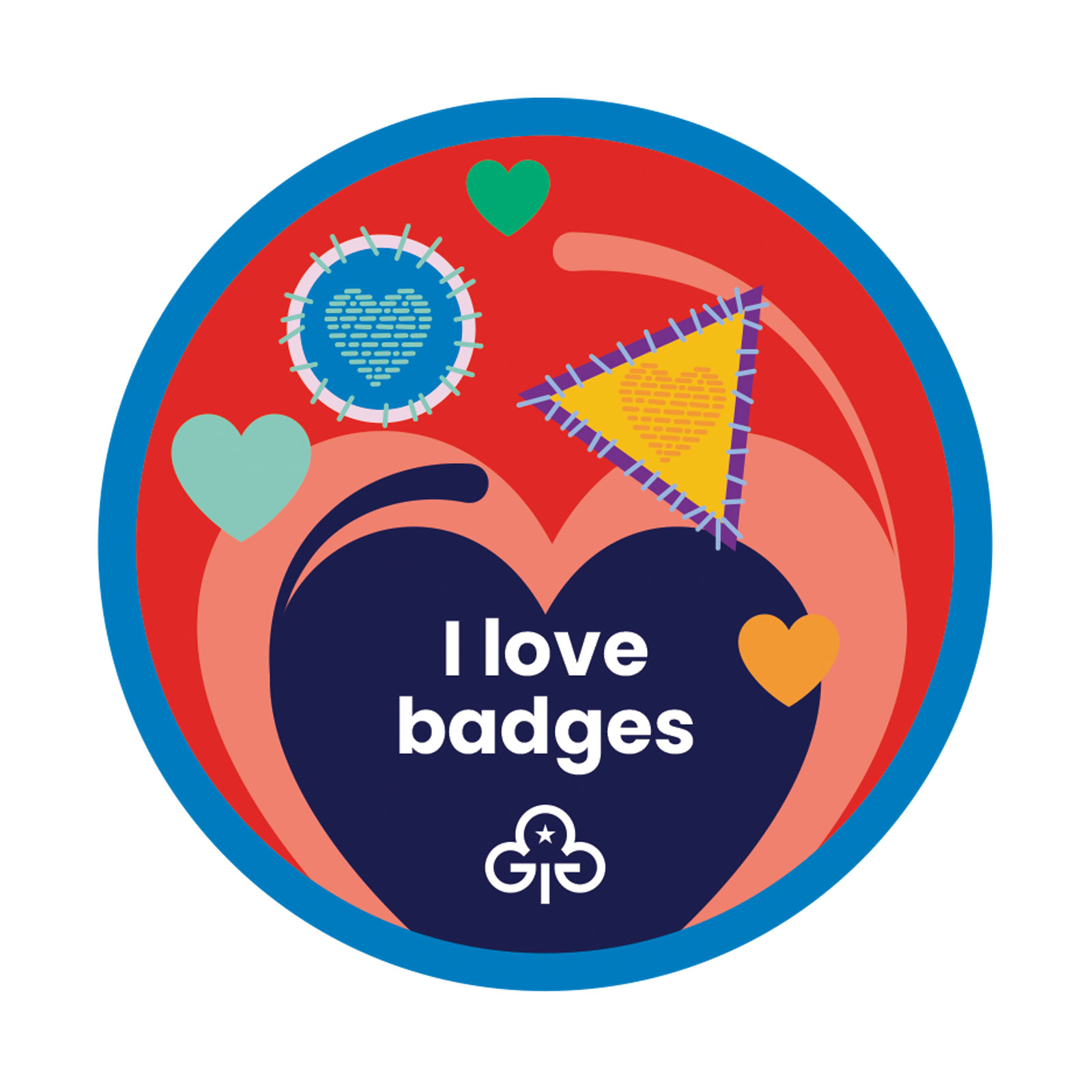 I love badges badge (N) - Girlguiding Anglia