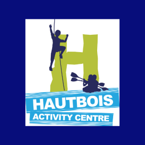 Hautbois Activity Centre's logo on a dark blue background