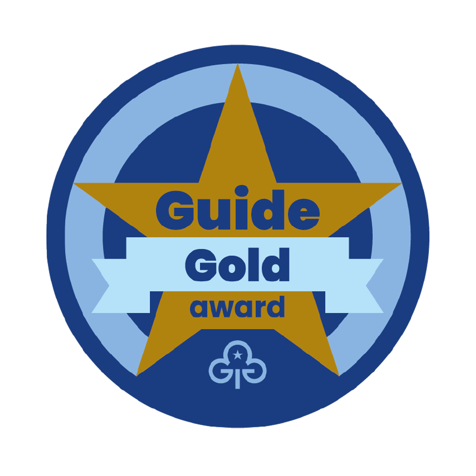 Guides gold award woven badge