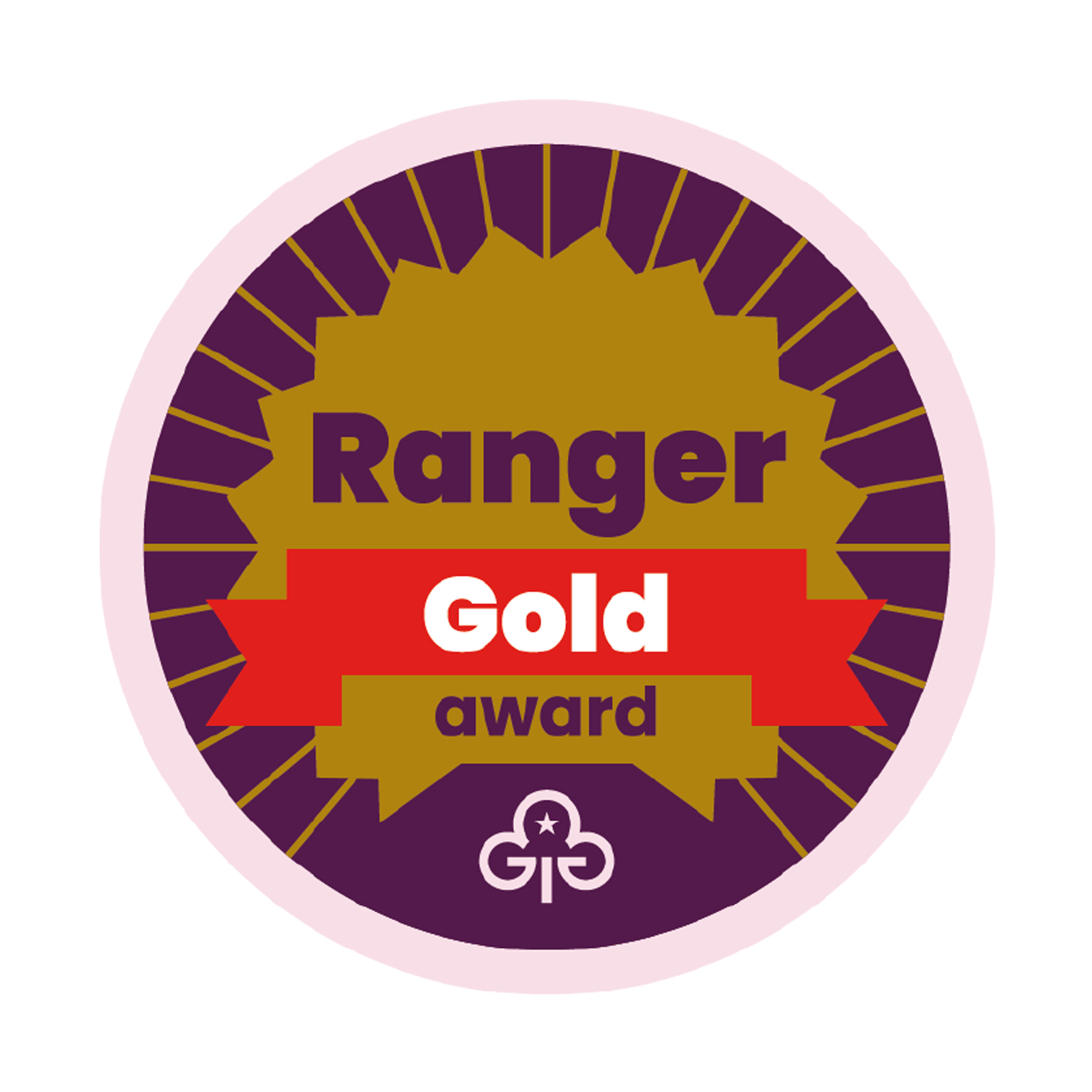 Rangers gold award woven badge
