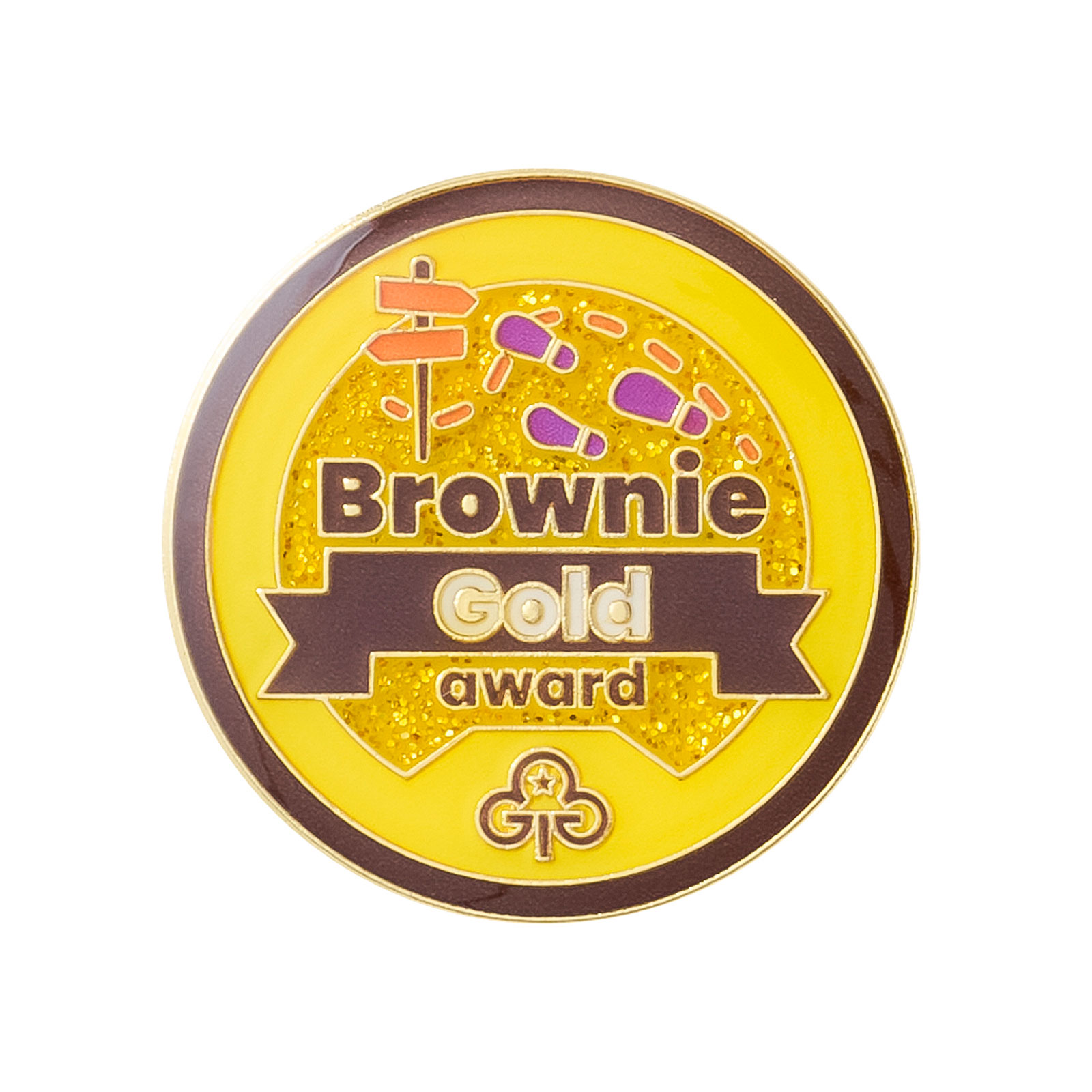 Brownies gold award metal badge