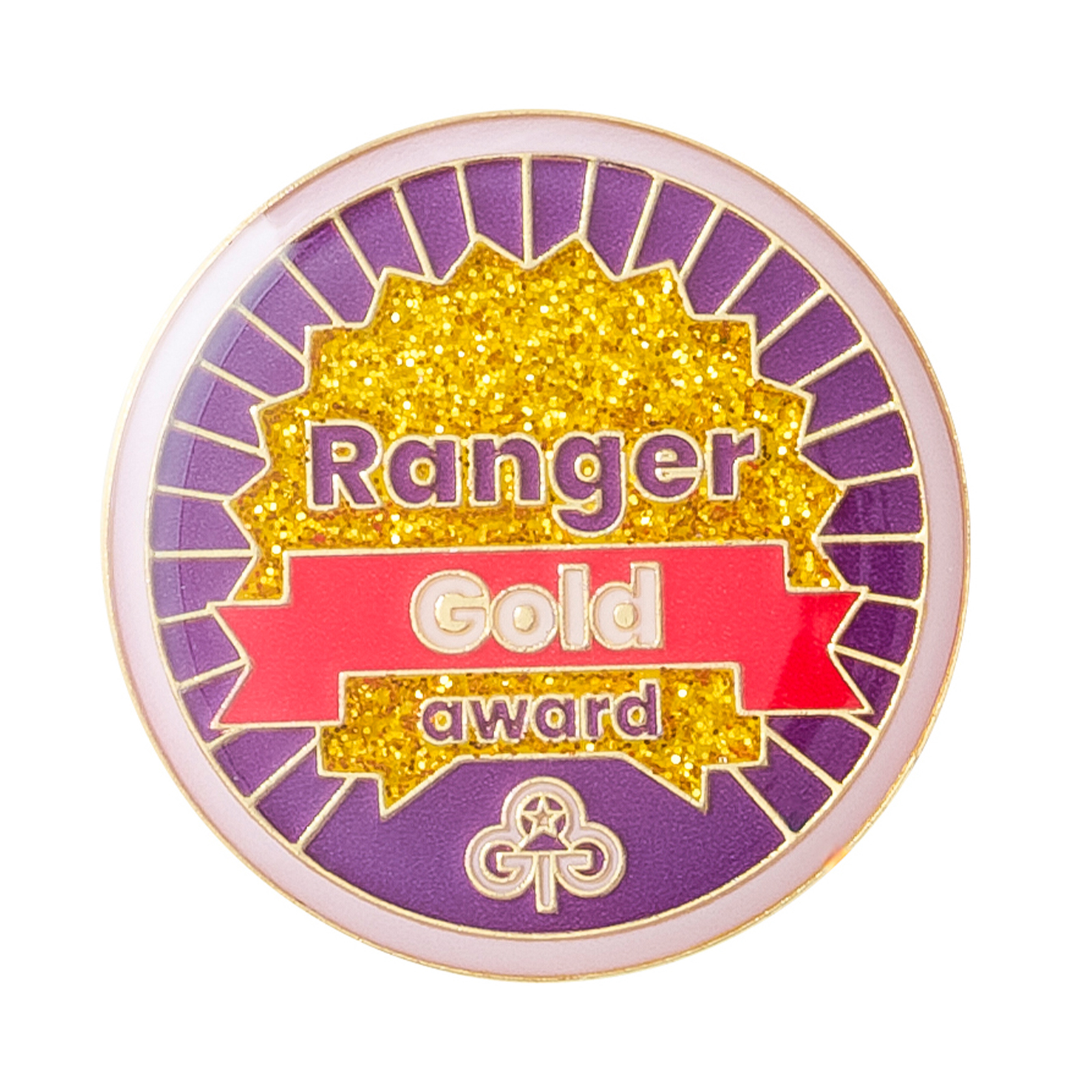 Rangers gold award metal badge