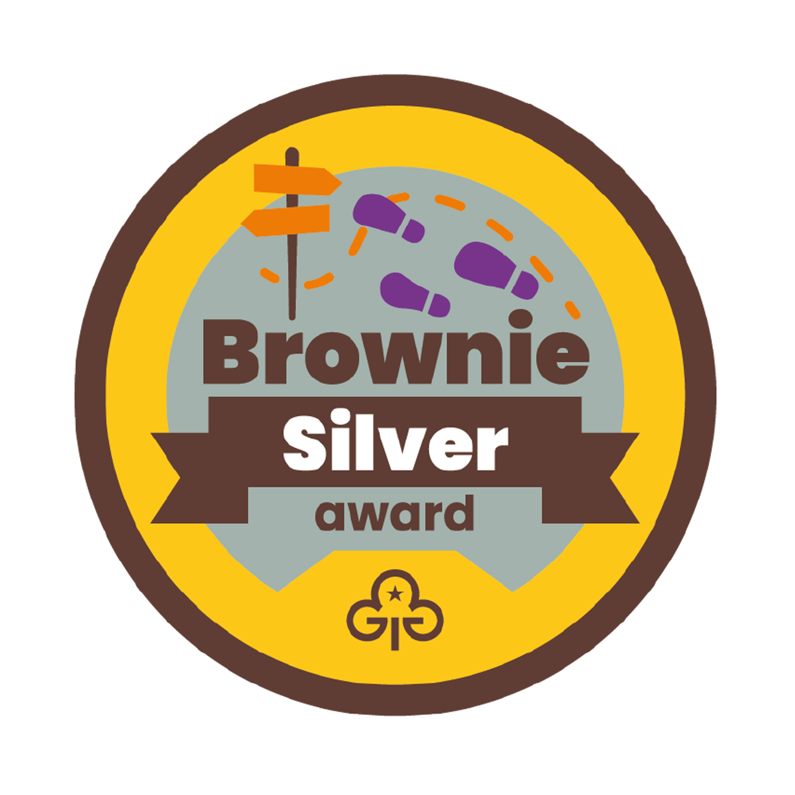 Brownies silver award woven badge