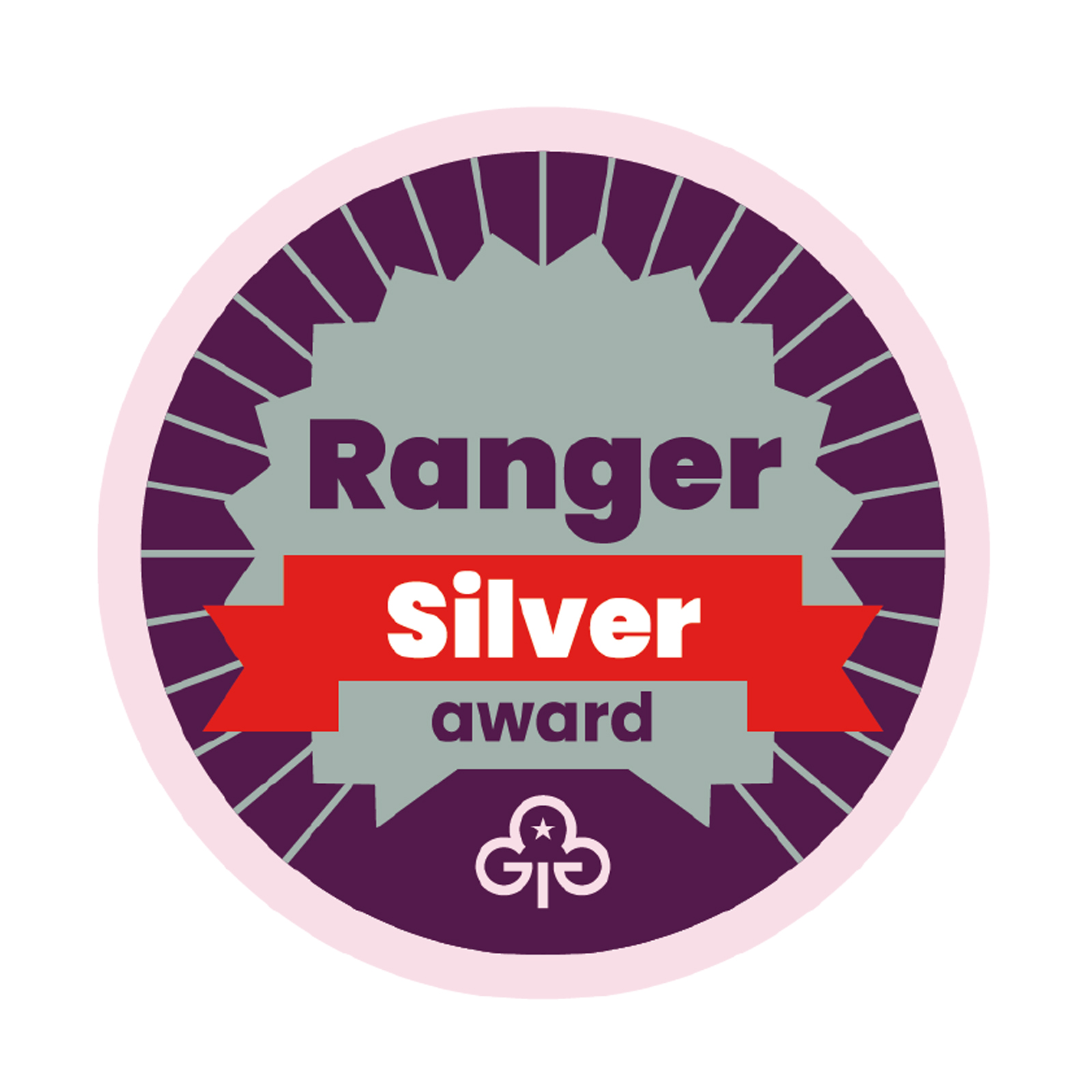 Rangers silver award woven badge