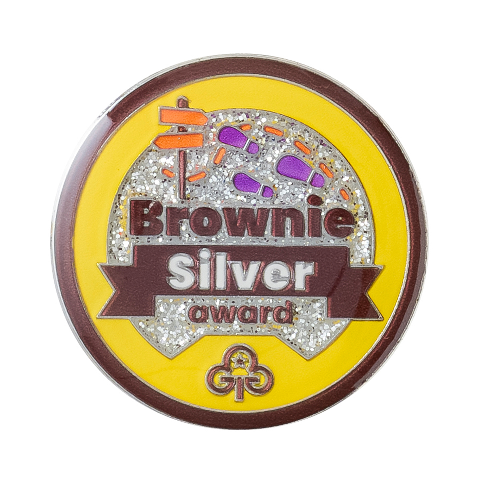 Brownies silver award metal badge