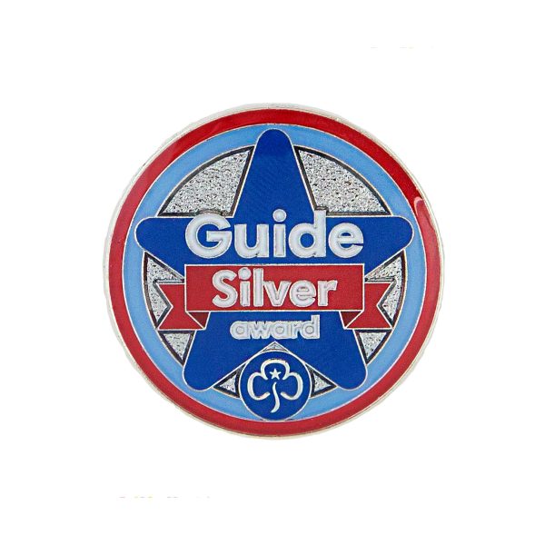 Guides silver award metal badge