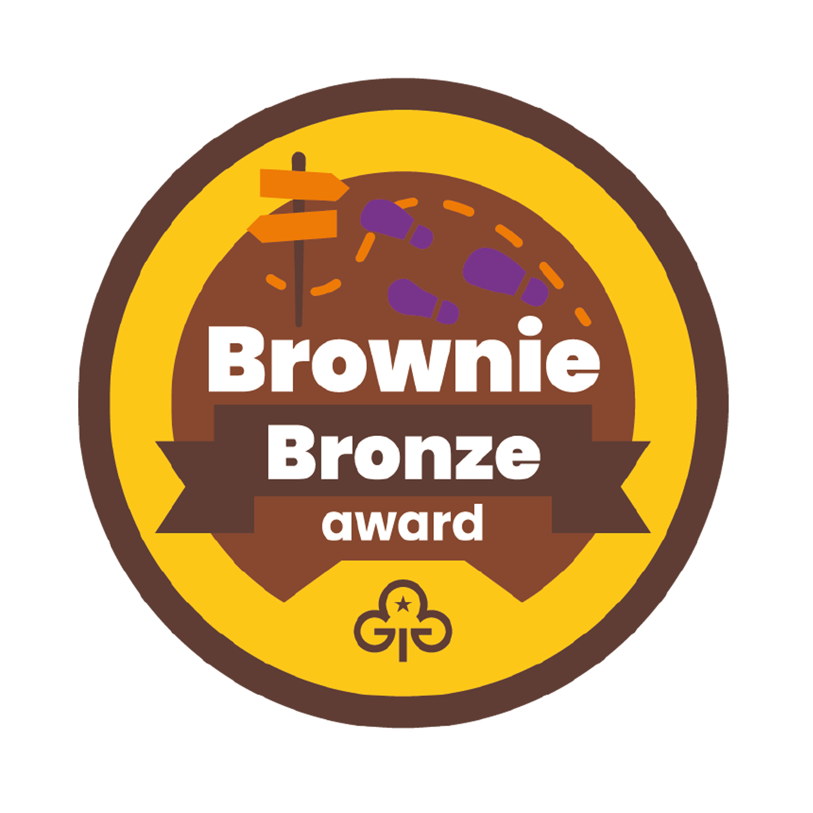 Brownies bronze award woven badge