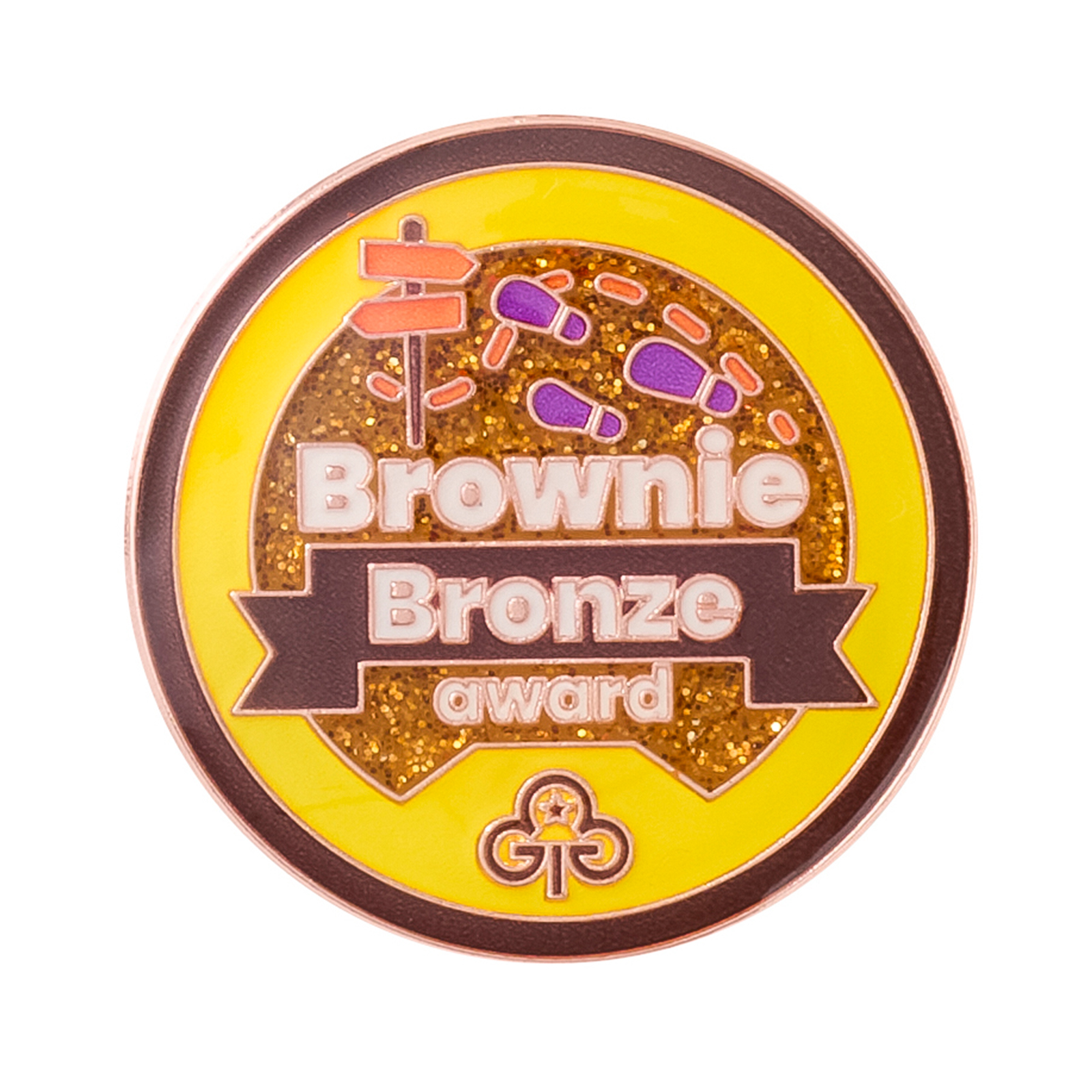 Brownies bronze award metal badge