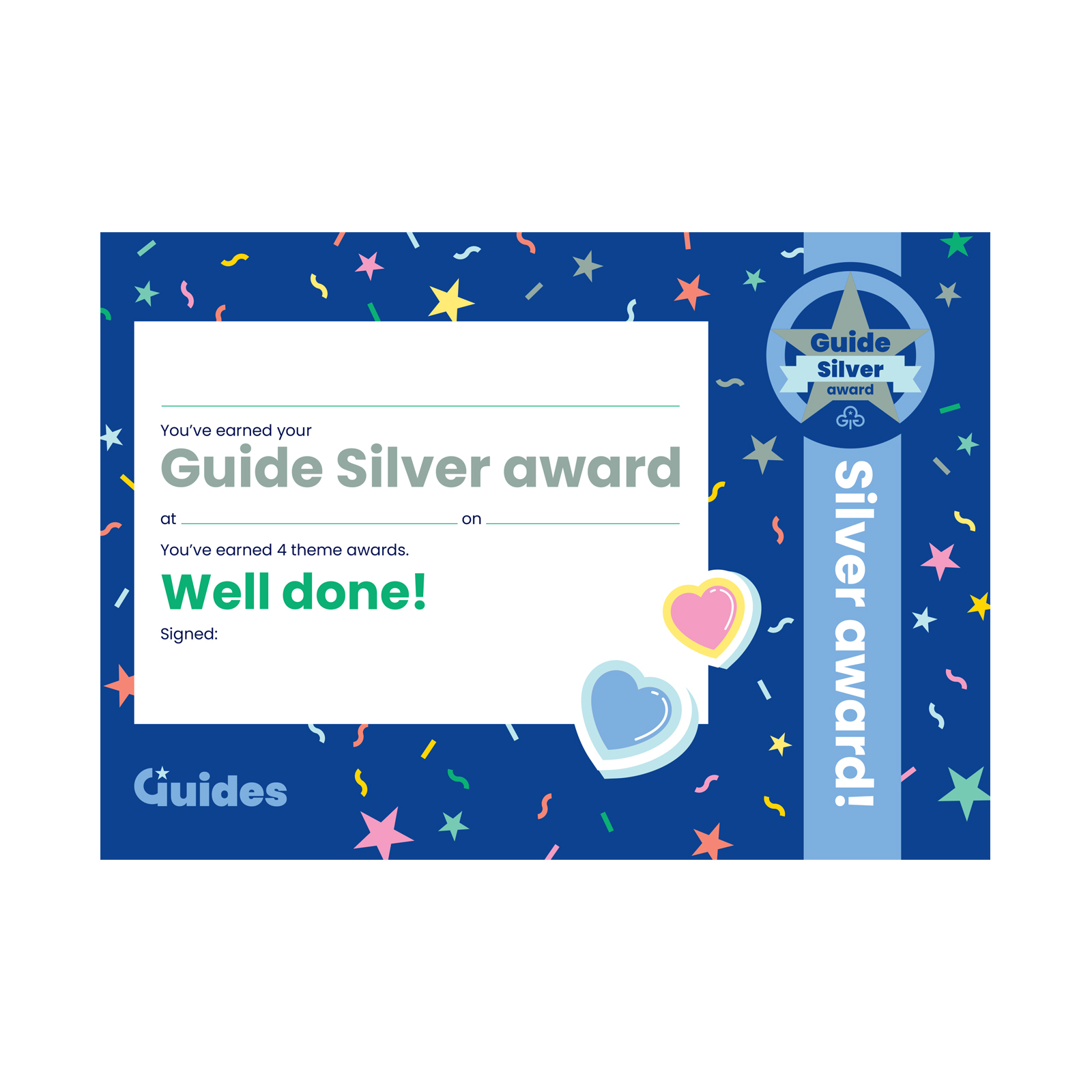 Guides silver award certificate