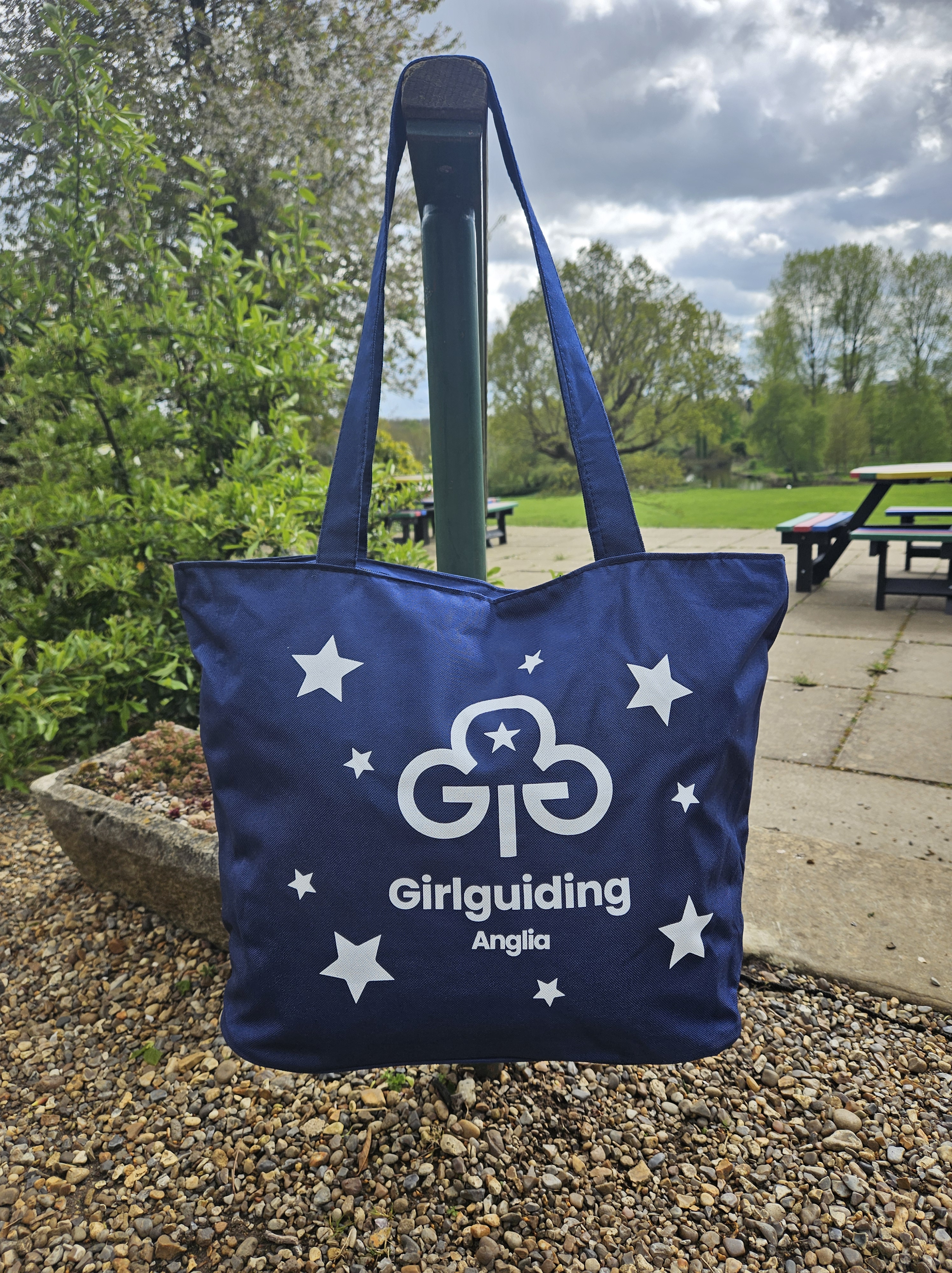 Anglia navy tote bag
