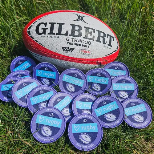 Love rugby challenge badge - Girlguiding Anglia