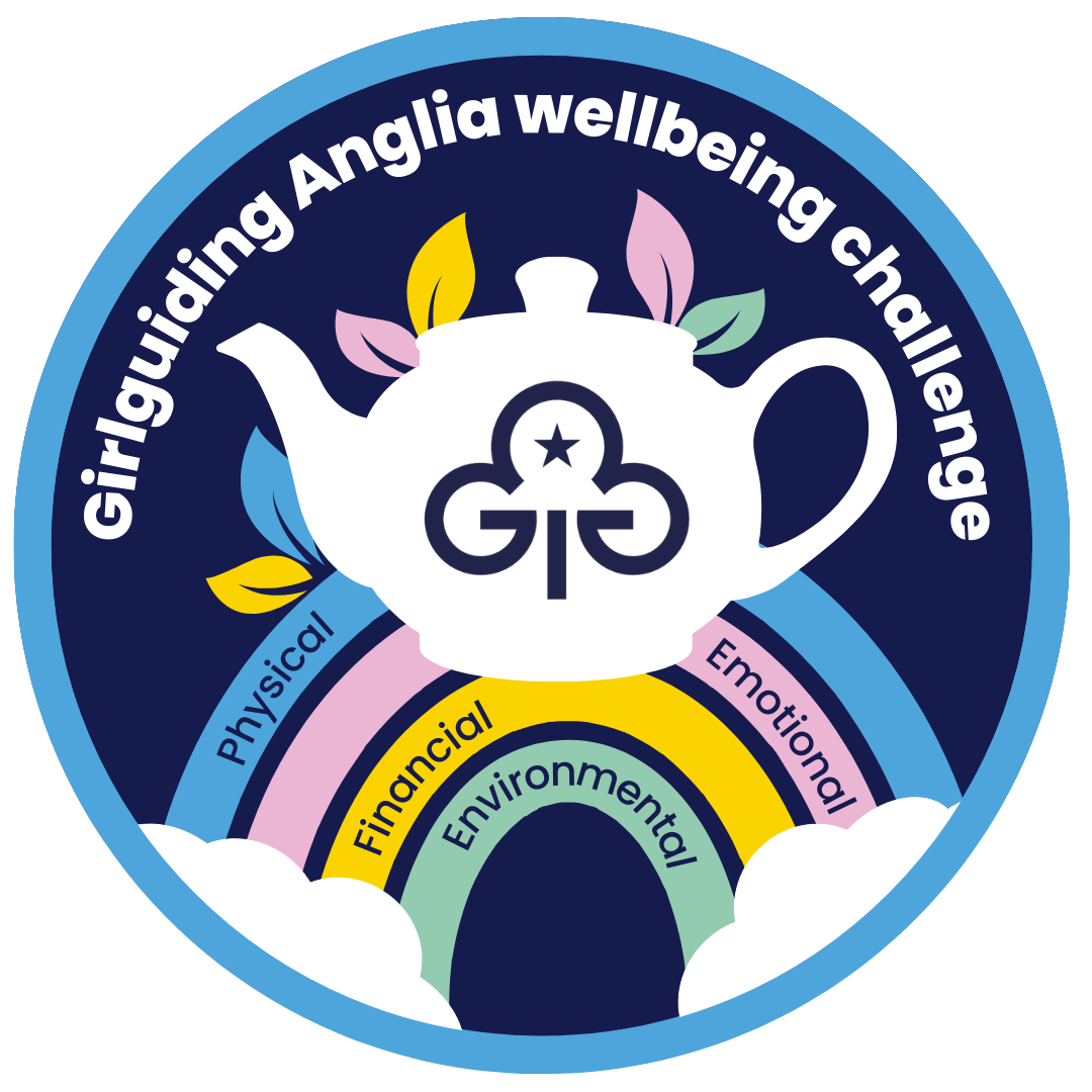 Girlguiding Anglia wellbeing challenge badge