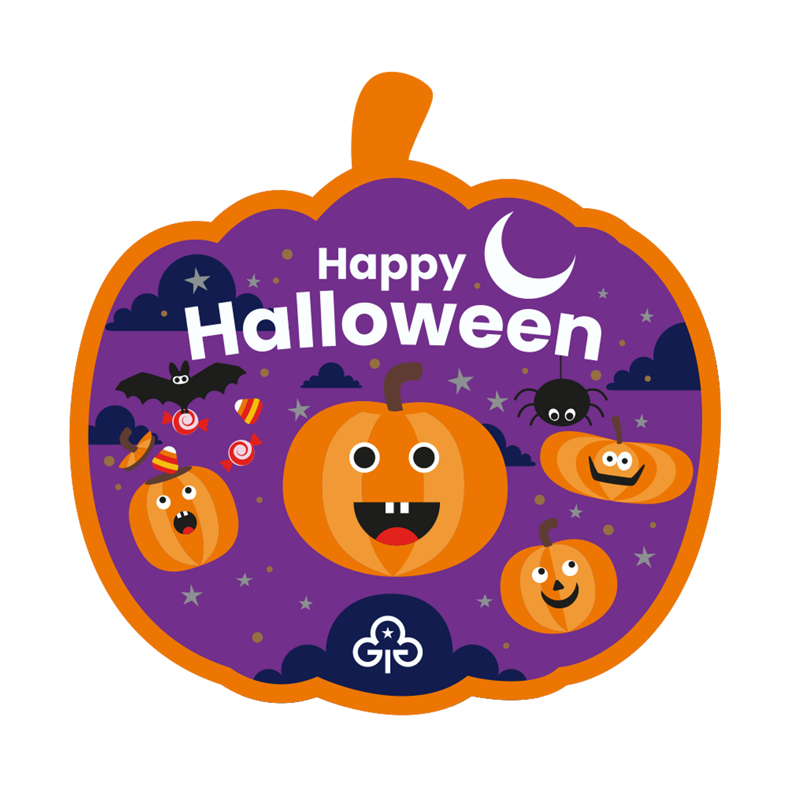 Happy Halloween woven badge