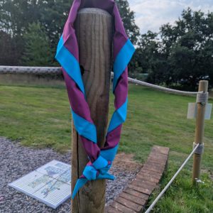Purple and Turquoise Neckerchief