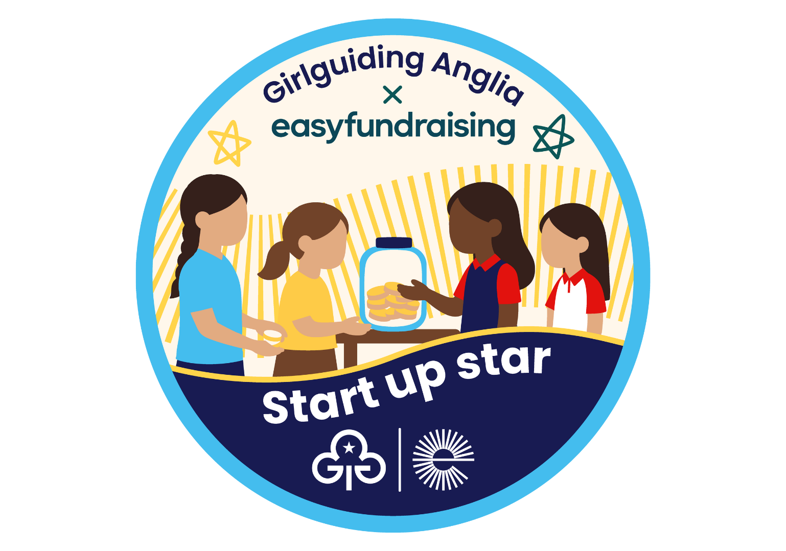 Girlguiding Anglia start up star badge