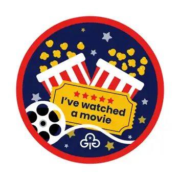 I've watched a movie woven badge