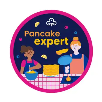 Pancake expert woven badge