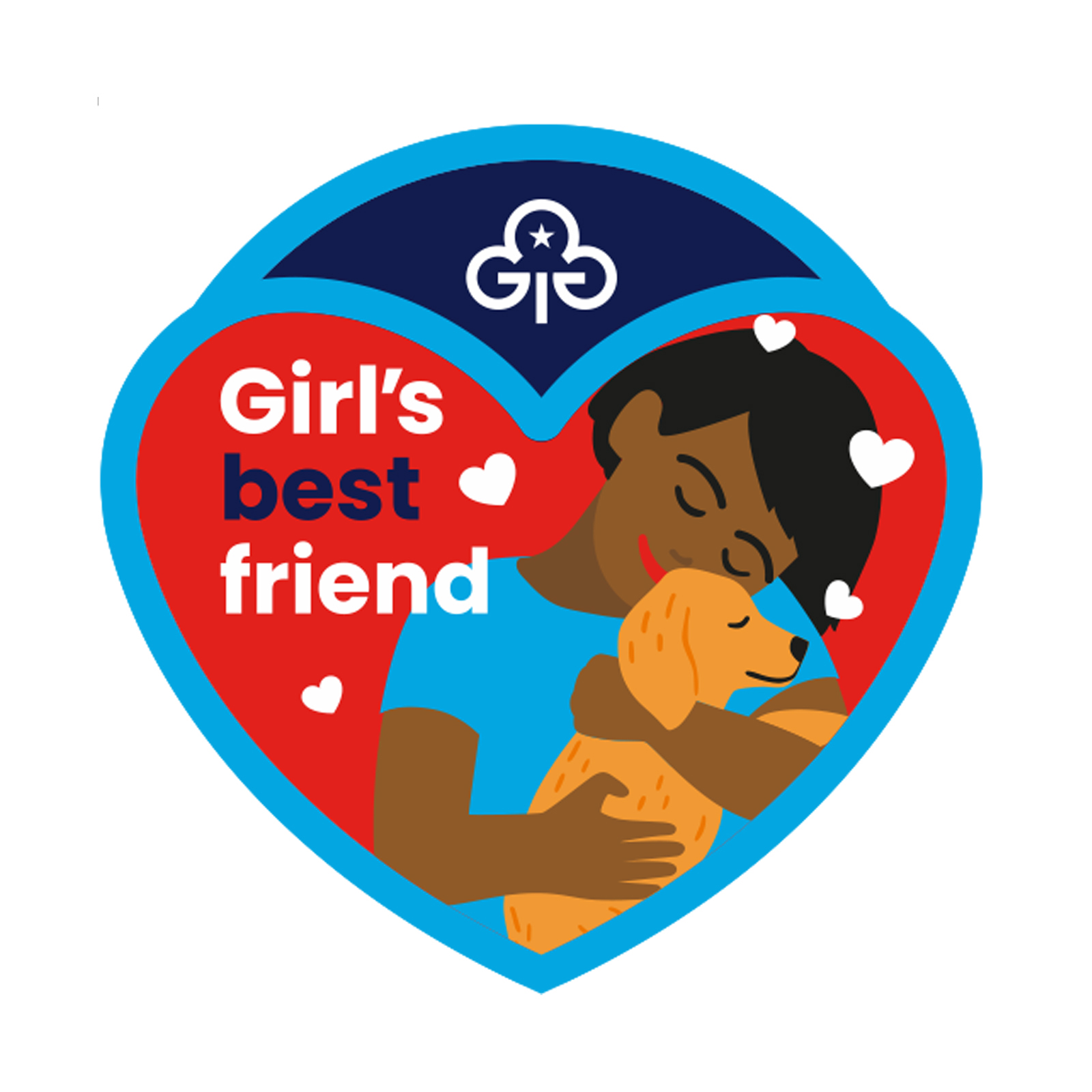 Girl's best friend woven badge