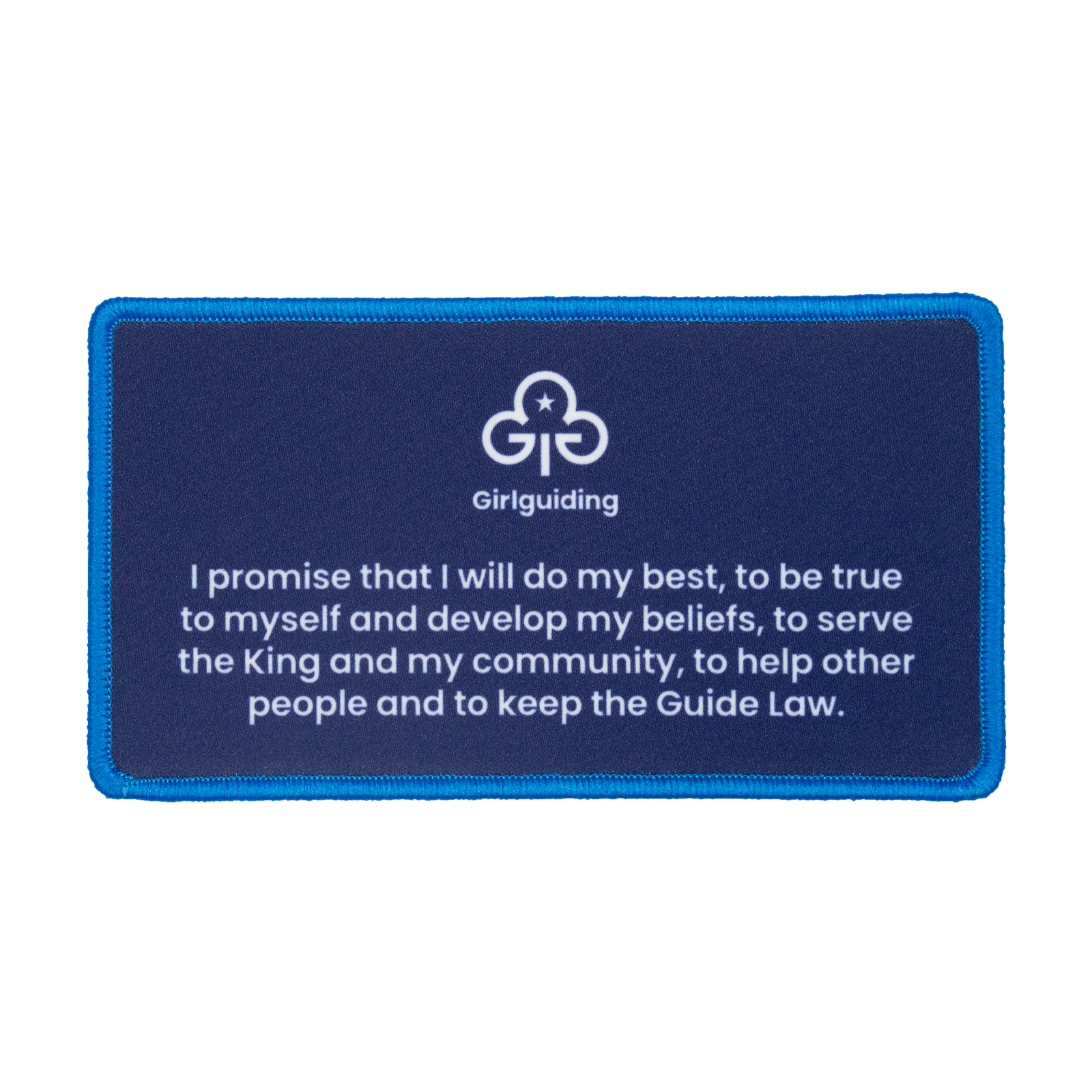 Remember your promise Girlguiding woven badge