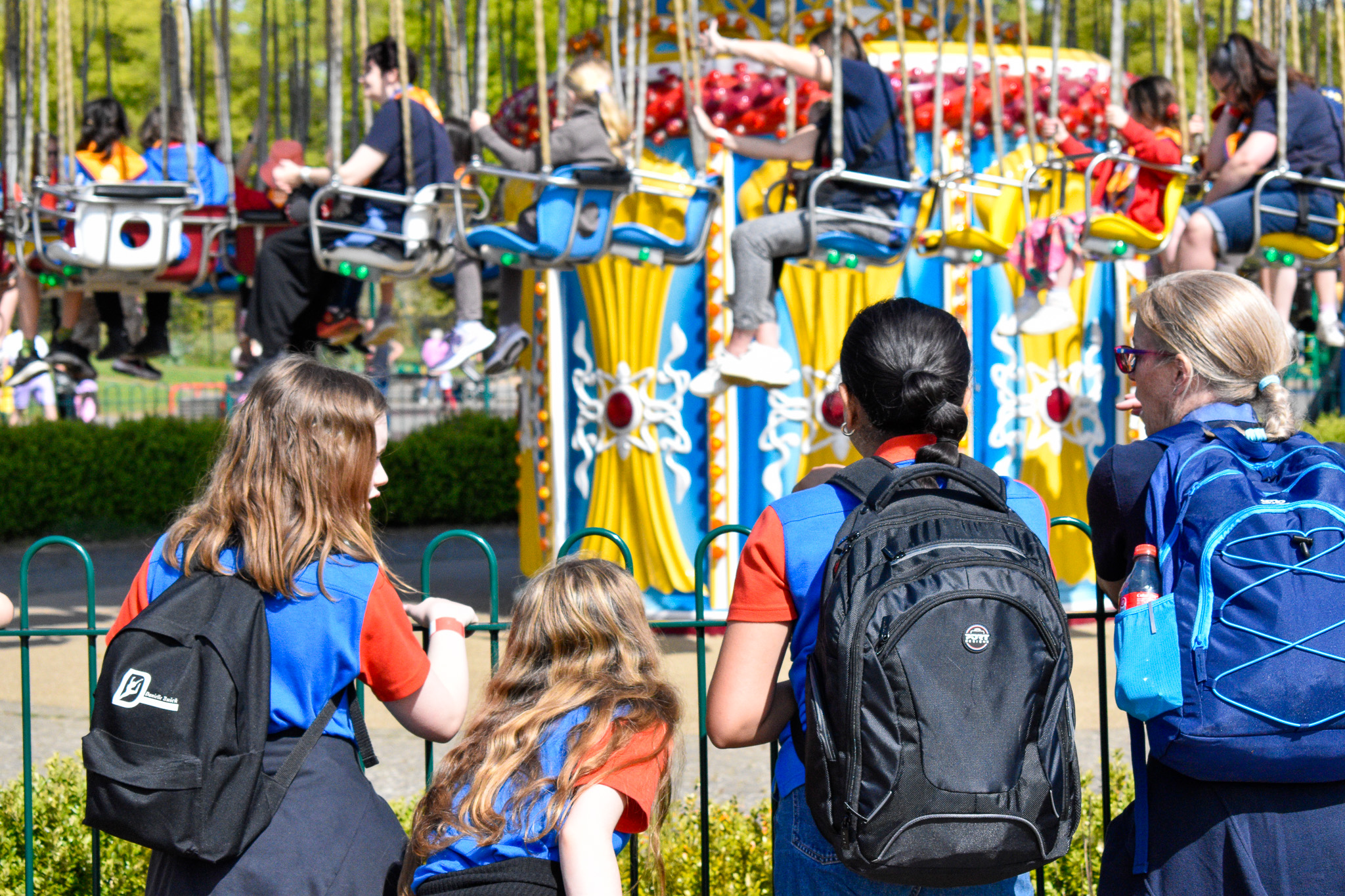Girls waiting for rides