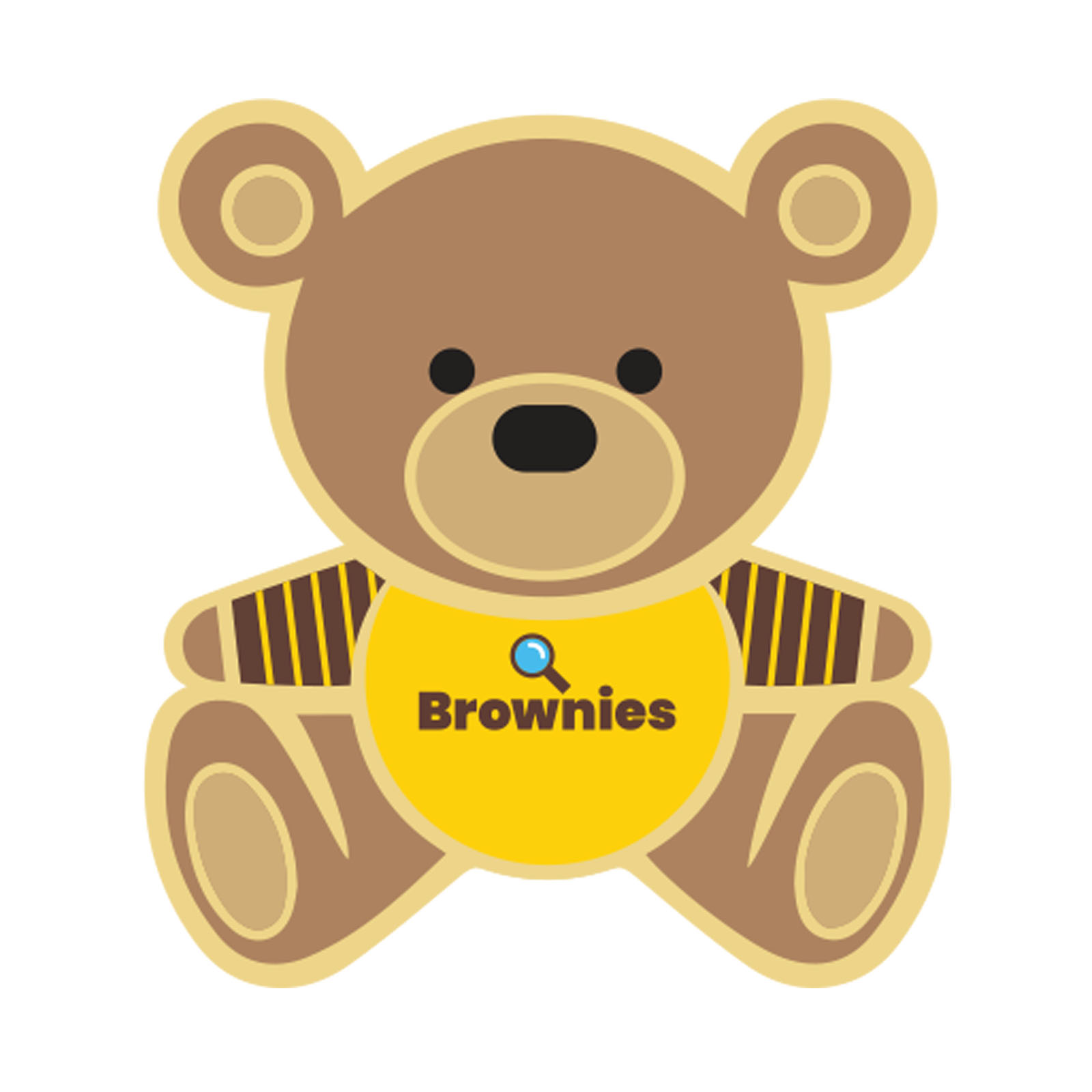 Brownies teddy pin badge