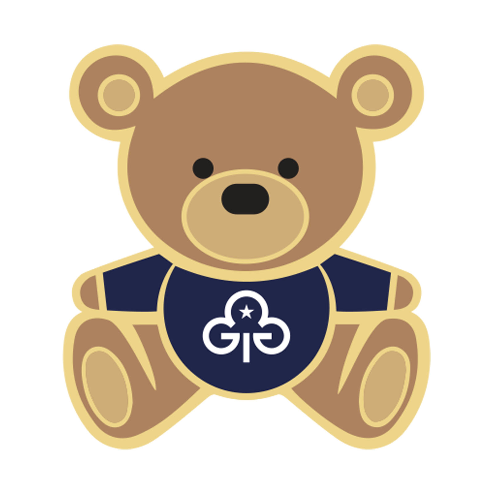 Girlguiding teddy pin badge