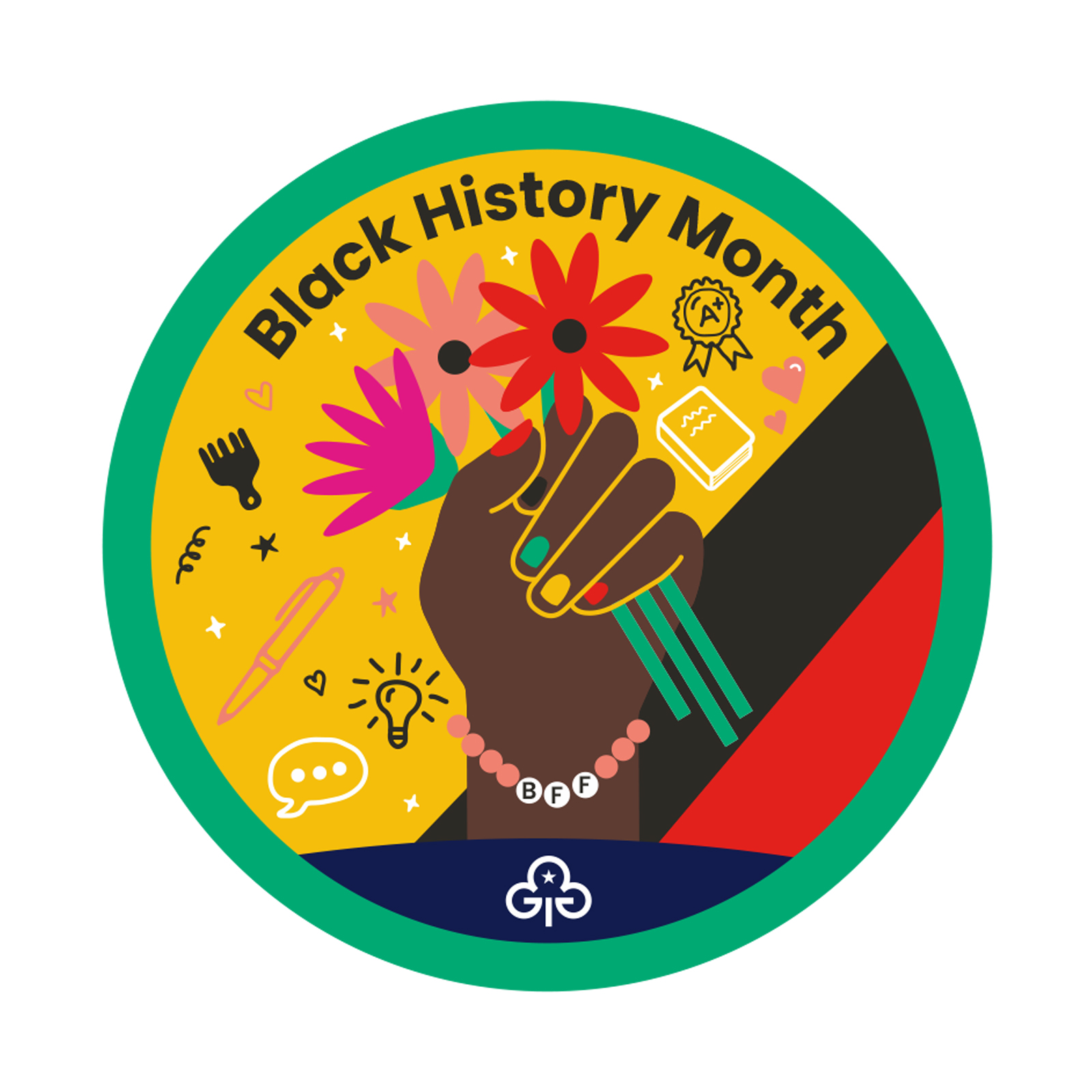 Black History Month woven badge